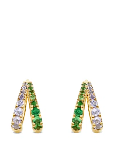 Dinny Hall Signature Duo Tanzanite And Tsavorite Earrings In Gold