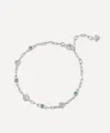 Dinny Hall Sterling Silver Folded Heart And Gemstone Bracelet