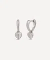 Dinny Hall Sterling Silver Folded Heart Drop Earrings