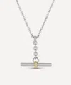 Dinny Hall Sterling Silver My World T-bar Pendant Necklace