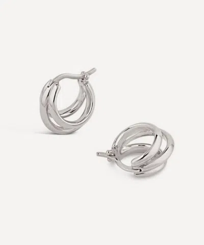 Dinny Hall Sterling Silver Signature Triple Huggie Hoop Earrings