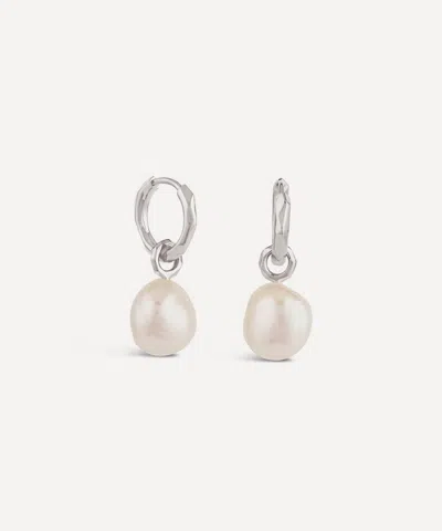 Dinny Hall Sterling Silver Thalassa Keshi Baroque Pearl Drop Earrings
