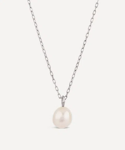 Dinny Hall Sterling Silver Thalassa Pearl Pendant Necklace In Metallic