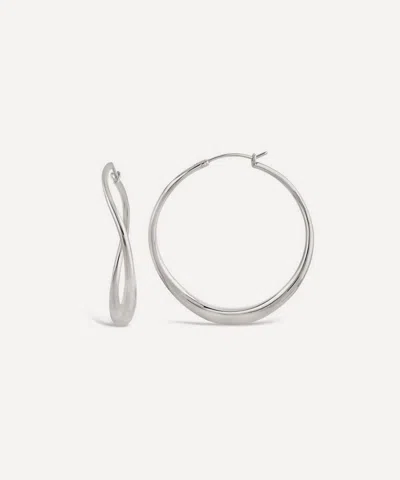 Dinny Hall Sterling Silver Wave Large Hoop Earrings