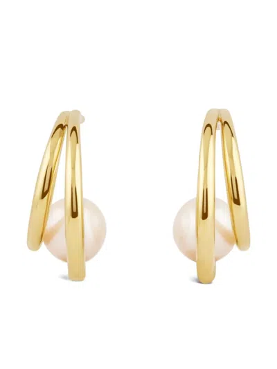 Dinny Hall Toro Pearl Double Hoop Earrings