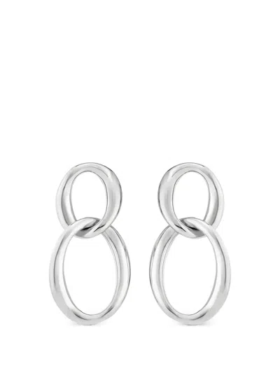 Dinny Hall Wave Double-drop Earrings In Silver
