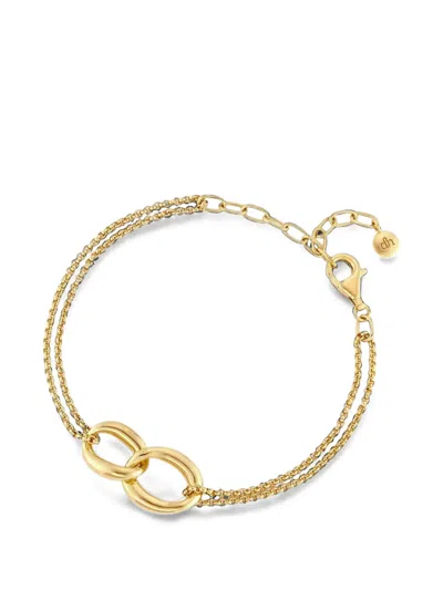 Dinny Hall Wave Double-link Bracelet In Gold