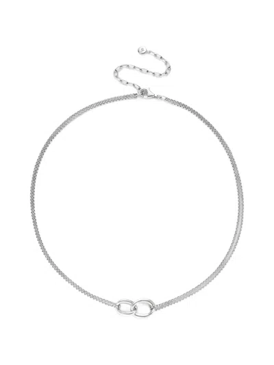 Dinny Hall Wave Double-link Necklace In Silver