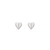 Dinny Hall Silver Bijou Folded Heart Stud Earrings In Metallic