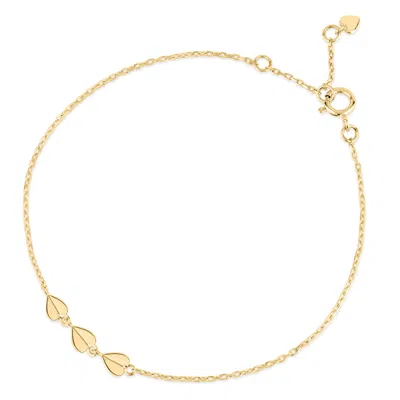 Dinny Hall Women's Gold Bijou Folded Heart Trio Bracelet
