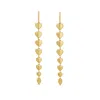 Dinny Hall Women's Gold Folded Heart Column Drops