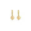 Dinny Hall Folded Heart Drop Earrings In Gold