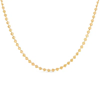 Dinny Hall Women's Gold Folded Heart Linked Necklace