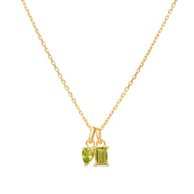 DINNY HALL WOMEN'S GOLD GEM-SET DUO PENDANT
