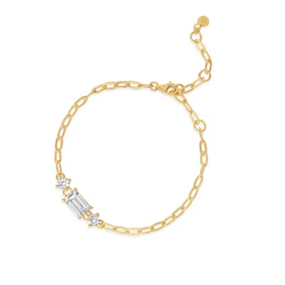 DINNY HALL WOMEN'S GOLD GEM-SET TRILOGY BRACELET