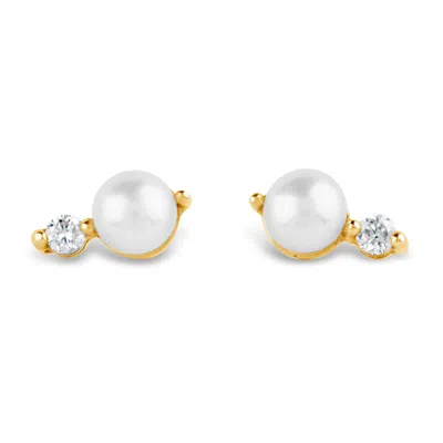 Dinny Hall Women's Gold Shuga Pearl & Lab-created Diamond Studs
