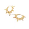 Dinny Hall Women's Gold Sunbeam Half Sun Click Hoops