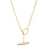 Dinny Hall 22ct Gold-plated Vermeil Silver Thalassa Faceted Medium T-bar Lariat Pendant Necklace In Gold