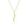 Dinny Hall 22ct Gold-plated Vermeil Silver Toro Horn Pendant Necklace In Gold