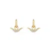 Dinny Hall Women's Gold Toro Lab-created Diamond Drops