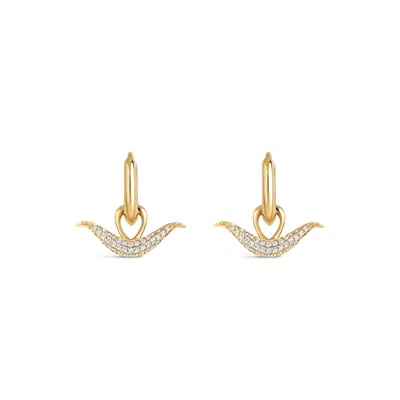 Dinny Hall Women's Gold Toro Lab-created Diamond Drops
