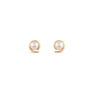 Dinny Hall Women's Gold Toro Pearl Studs
