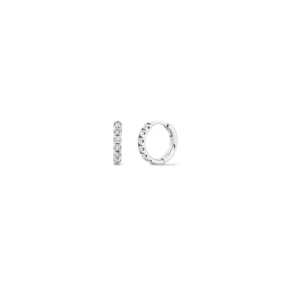 Dinny Hall Women's Mini Lab-grown Diamond White Huggie Hoops In Metallic