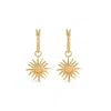 Dinny Hall Small My World Sun Drop Hoop Earrings In Gold