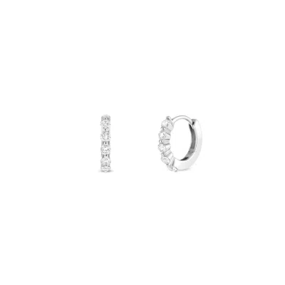 Dinny Hall Women's Shuga Mini Lab-grown White Gold Diamond Huggie Hoops