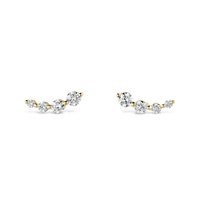 Dinny Hall Women's Shuga Yellow Gold Lab-created Diamond Crawler Studs
