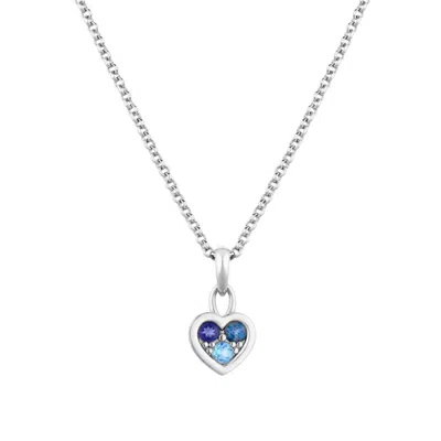 Dinny Hall Women's Silver / Blue My World Blue Gem Silver Heart Pendant