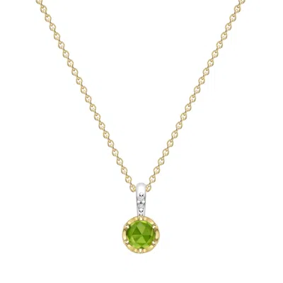 Dinny Hall Women's Silver / Gold / Green August Peridot Birthstone Pendant