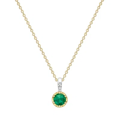 Dinny Hall Women's Silver / Gold / Green May Emerald Birthstone Pendant