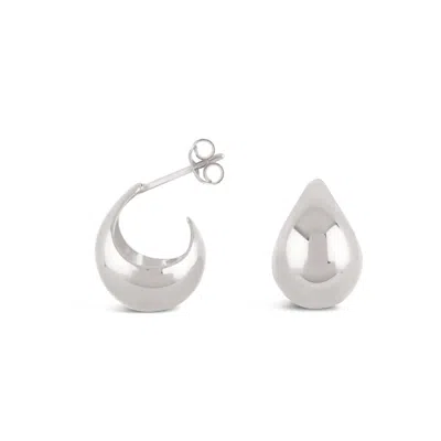 Dinny Hall Women's Silver Scoop Small Hoops