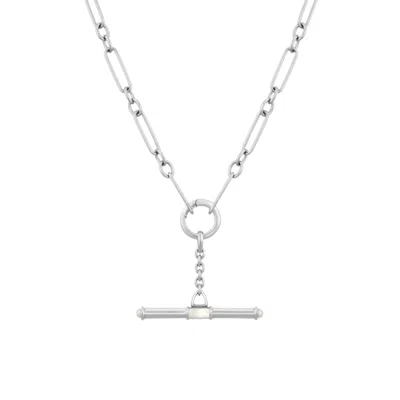 Dinny Hall Women's Silver / White Mother Of Pearl Silver T-bar Necklace