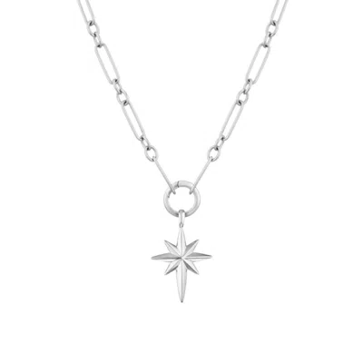 Dinny Hall Women's Silver / White North Star Silver Necklace In Metallic