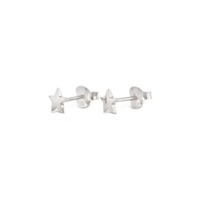 Dinny Hall Women's Silver / White Silver Bijou Star Mini Studs In Metallic