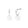 Dinny Hall Women's Silver / White Silver Toro Pearl Drop Hoops In Silver