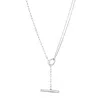 Dinny Hall Women's Thalassa Small Silver T-bar Lariat In Metallic