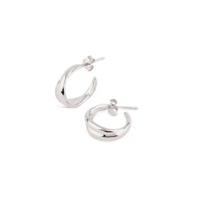 Dinny Hall Women's Twist Small Hoops Silver