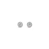 Dinny Hall Women's White Jasmine Lab-created Diamond Round Studs