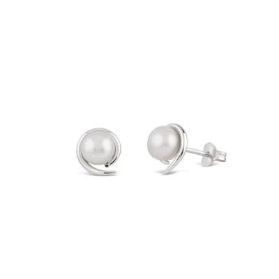 Dinny Hall Women's White / Silver Toro Pearl Silver Studs
