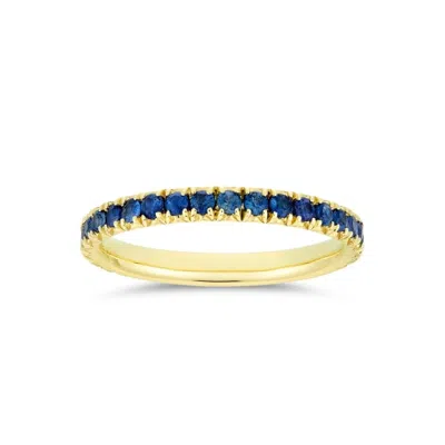 Dinny Hall Women's Yellow / Blue Ella Blue Sapphire Three Quarter Eternity Ring