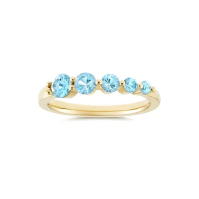 Dinny Hall Women's Yellow / Blue Shuga Swiss Blue Topaz Graduated Ring