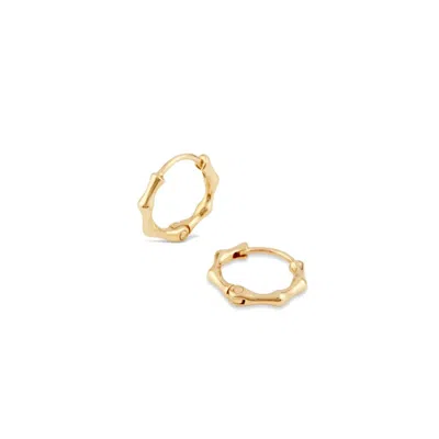 Dinny Hall Women's Yellow / Gold Bamboo Micro Hoops