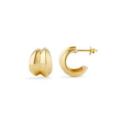 Dinny Hall Women's Yellow / Gold Iceni Gold Medium Double Hoops