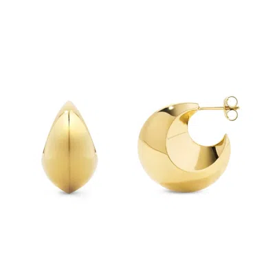 Dinny Hall Women's Yellow / Gold Iceni Warrior Gold Puffy Hoops