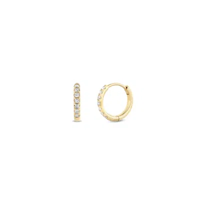 Dinny Hall Women's Yellow / Gold Small Lab-grown Diamond Gold Huggie Hoops