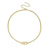 Dinny Hall Women's Yellow / Gold Wave Double Link Necklace In Gold