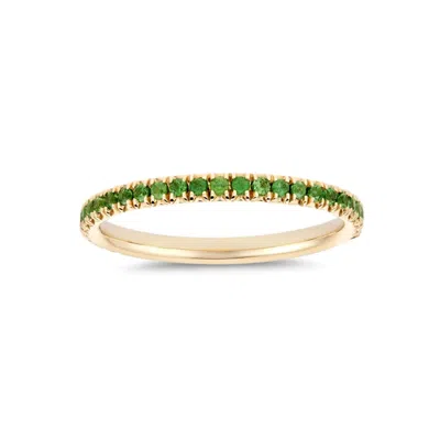 Dinny Hall Women's Yellow / Green Minnow Small Three Quarter Tsavorite Eternity Ring In Multi